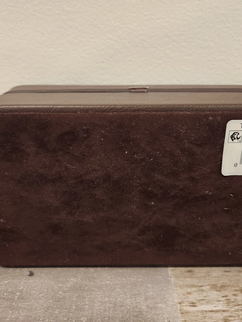 Brown Velvet-Lined Watch Organizer Box